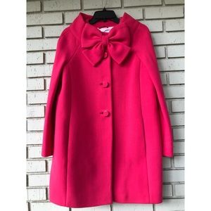 NWOT Kate Spade High collar bow coat